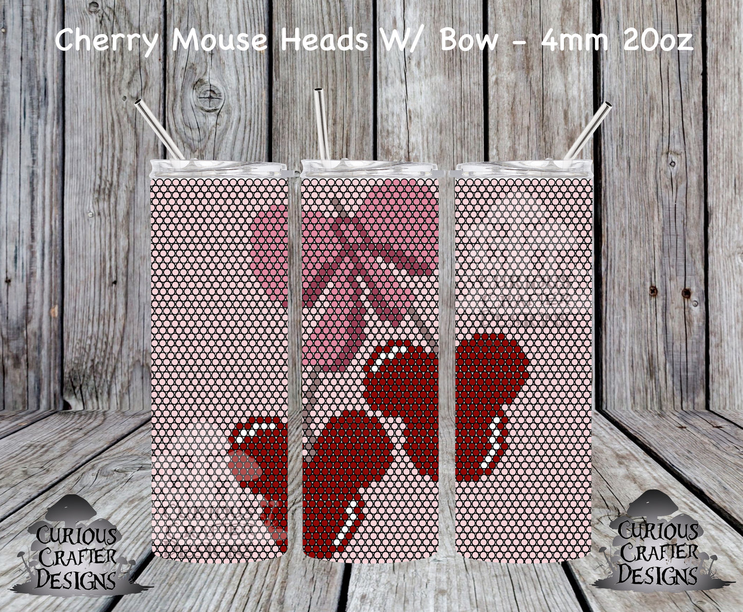 Cherry Mouse Heads W/ Bow